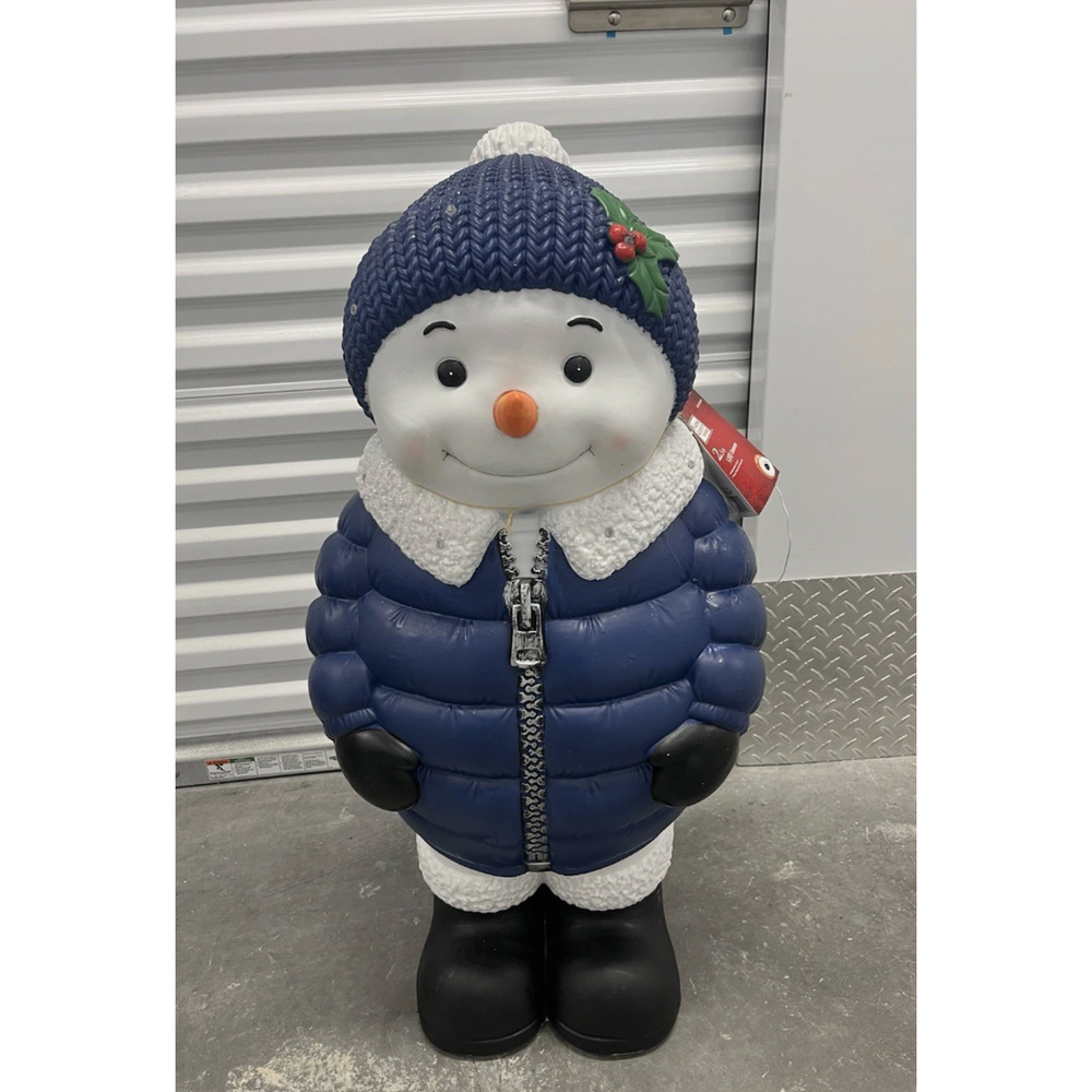 *NEW* 2.5 ft LED Snowman Puffer Christmas Blow Mold Home Depot 2025